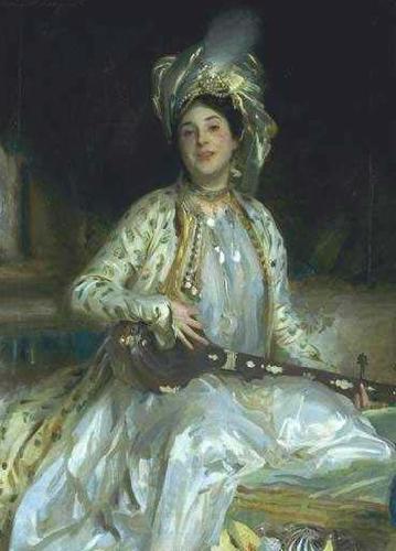 John Singer Sargent Sargent emphasized Almina Wertheimer exotic beauty in 1908 by dressing her en turquerie Spain oil painting art